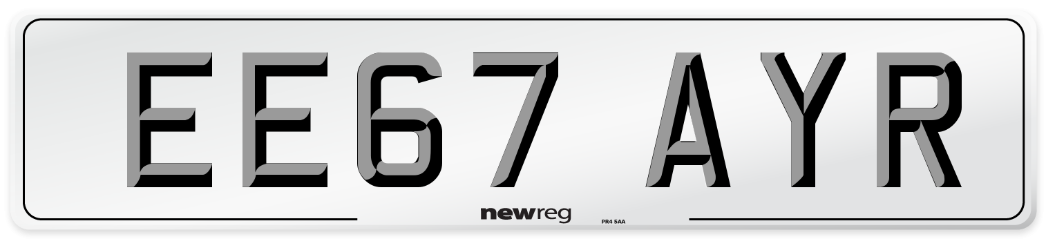 EE67 AYR Number Plate from New Reg